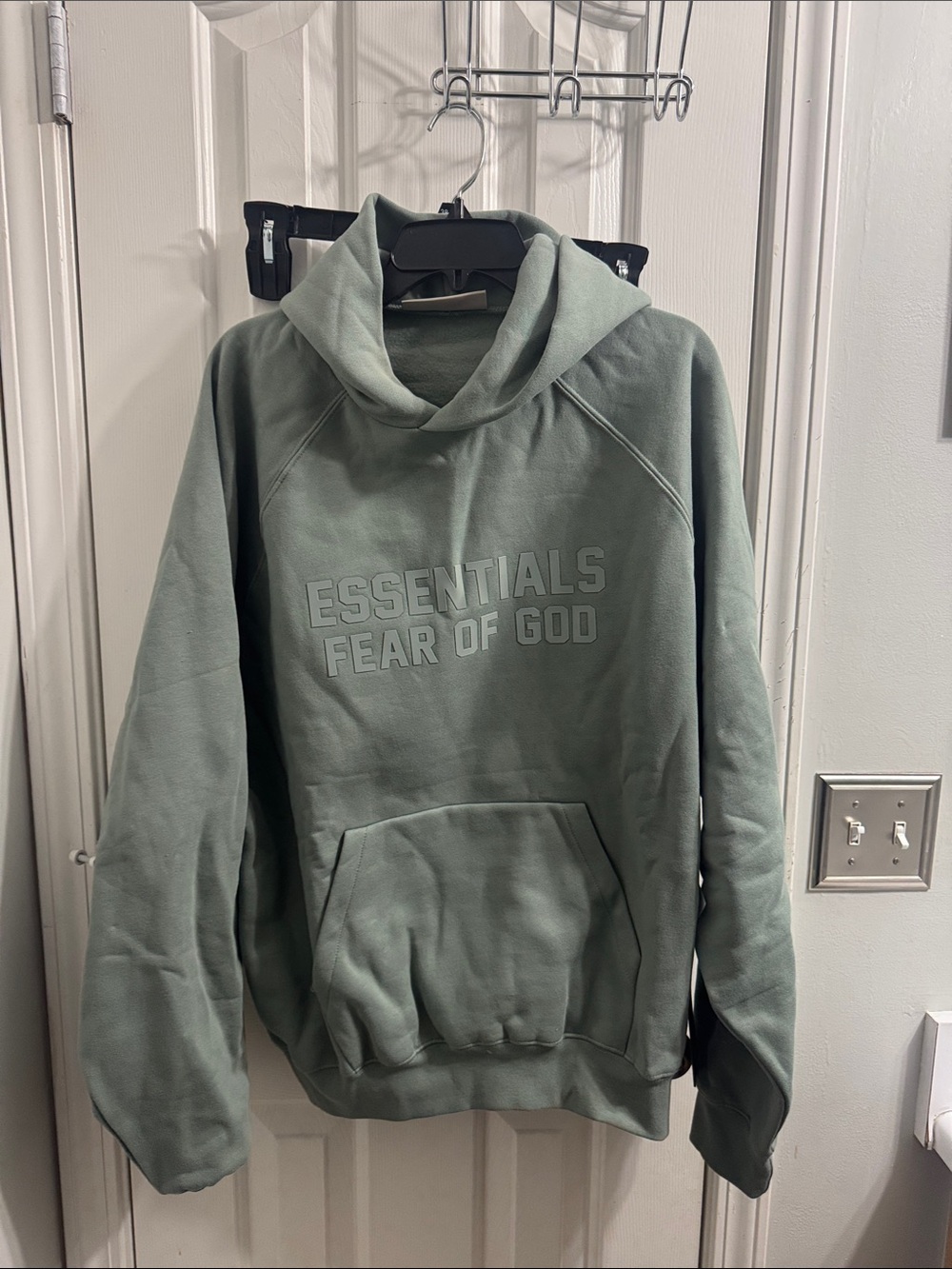 Essentials Fear of God Sage Green Pullover Hoodie